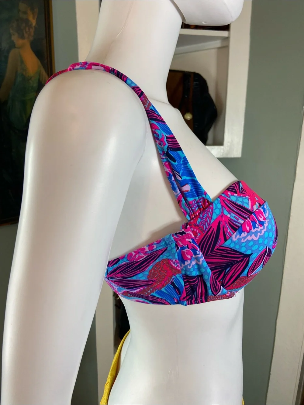 Lilly Pulitzer Gasby Ruby Red Wild Times Tropical Underwire Bikini Top Size 8